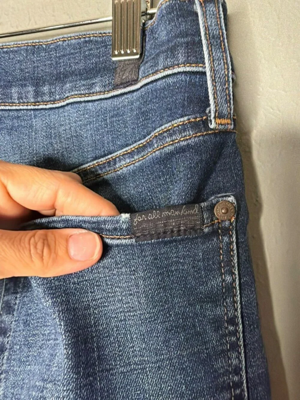 7 For All Mankind Paxtyn Skinny Jeans Ripped Distressed Denim Men's 31